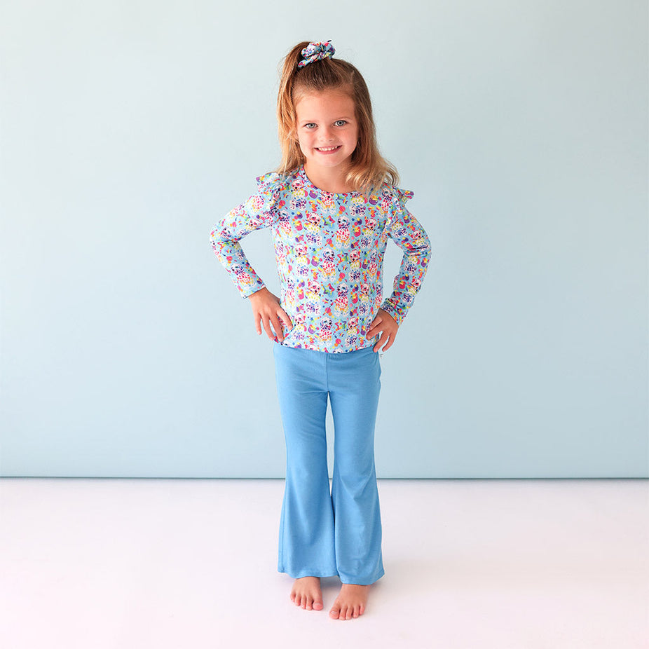 Lisa Frank® Spotty & Dotty™ Long Sleeve Ruffled Shoulder Top