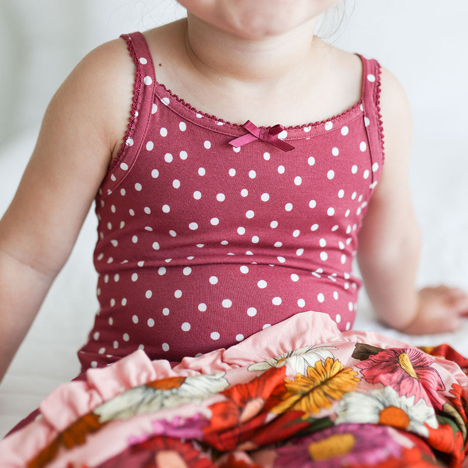 Fall Polka Dot Girls' Picot Cami