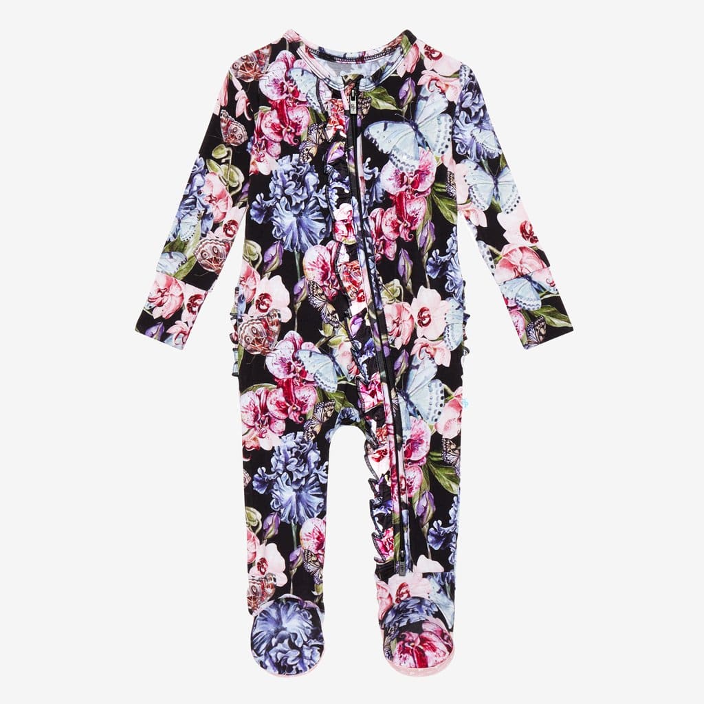 Chelsea Footie Ruffled Zippered One Piece