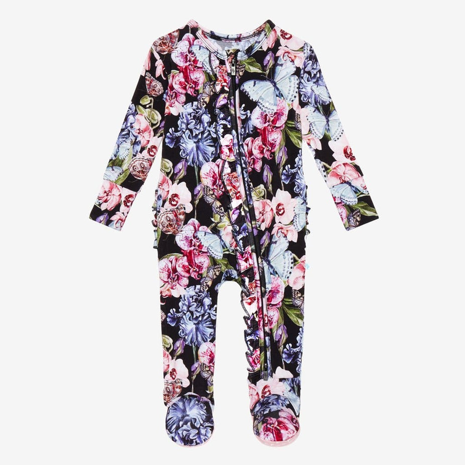 Chelsea Footie Ruffled Zippered One Piece