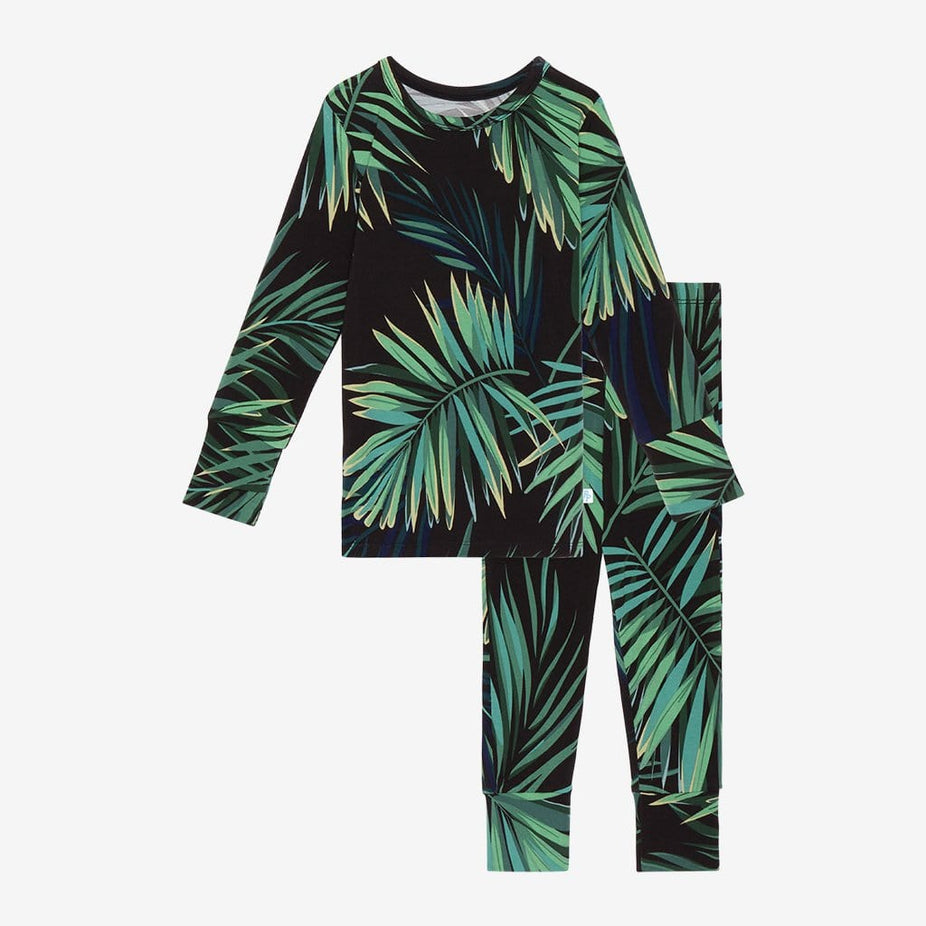 Cooper Long Sleeve Pajamas with leaf design