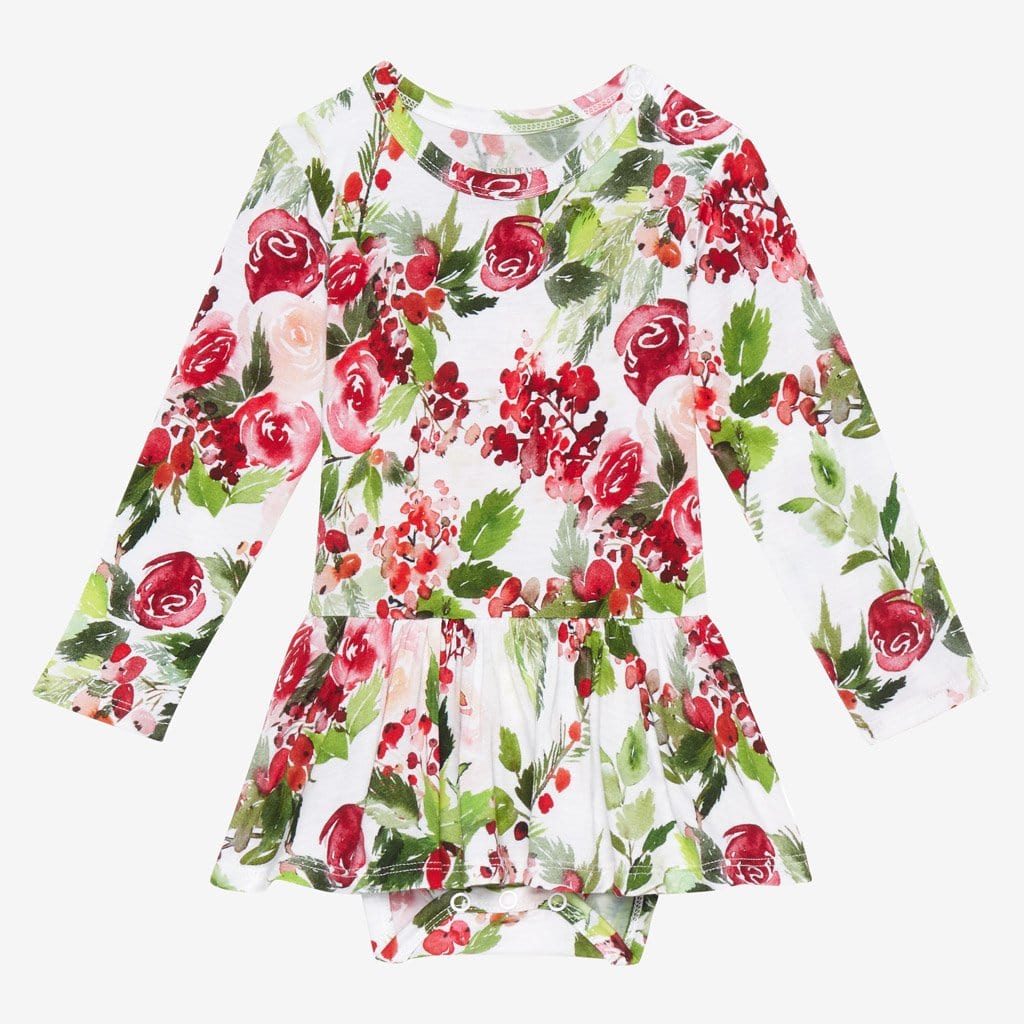 Delia Long Sleeve Twirl Skirt Bodysuit