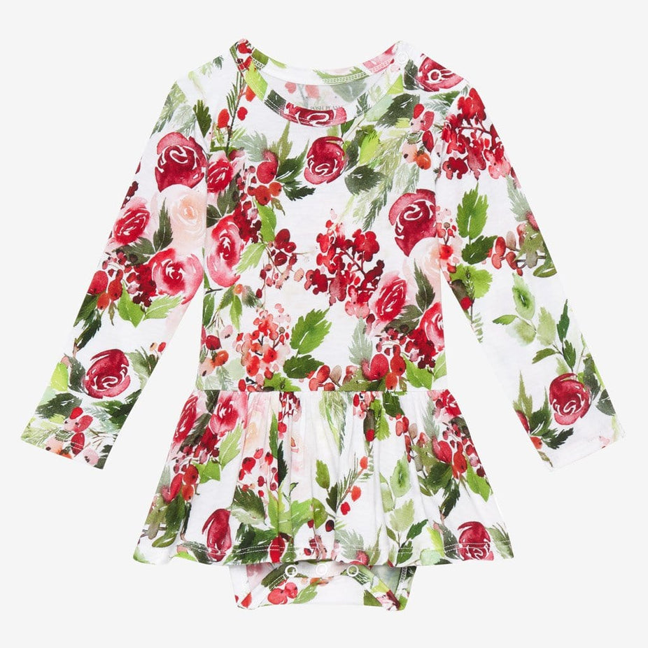 Delia Long Sleeve Twirl Skirt Bodysuit