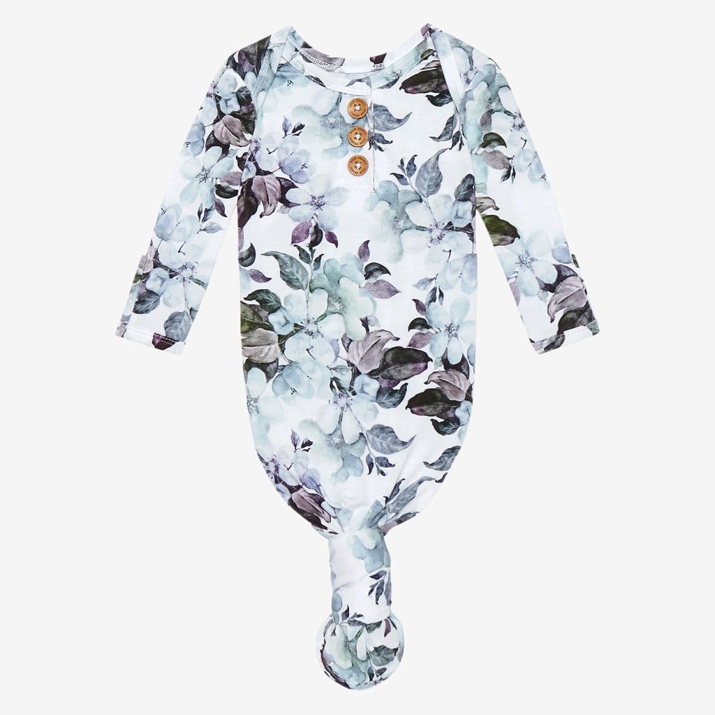 Jules Floral Button Knotted Gown