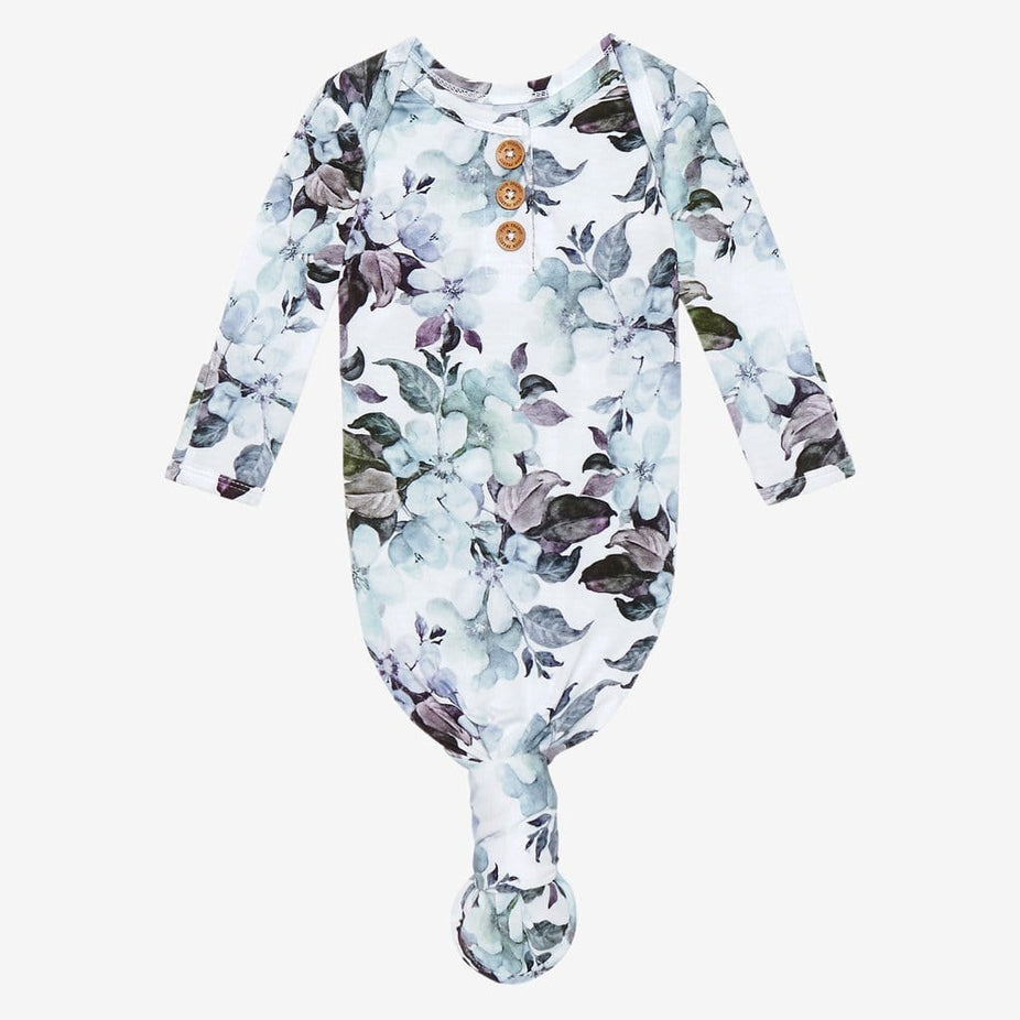 Jules Floral Button Knotted Gown