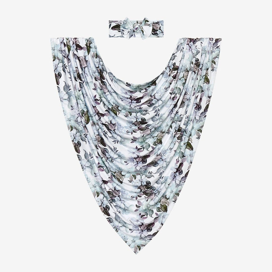 Jules Floral Swaddle Headband Set