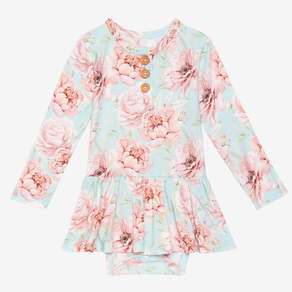 Kennedy Long Sleeve Henley Twirl Skirt Bodysuit