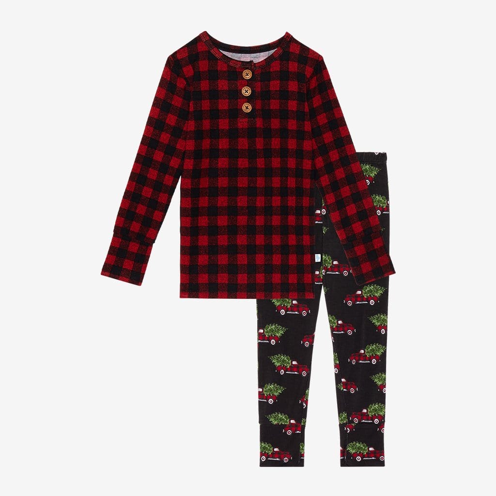 Levi Long Sleeve Henley Pajamas