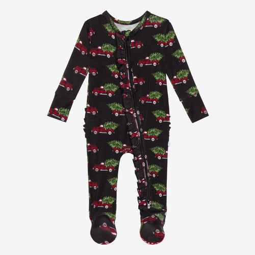 Levi Footie Ruffled Zippered One Piece