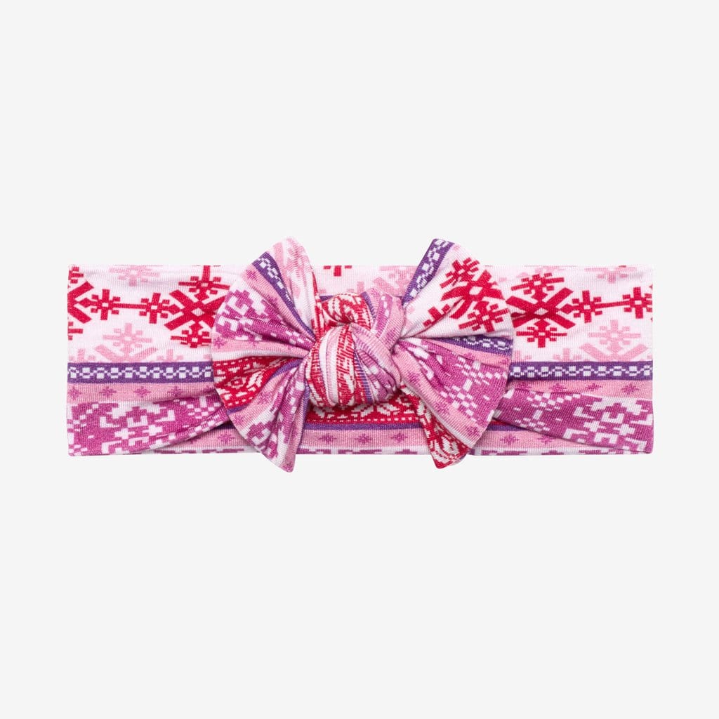 Maya Headwrap colored in purple and red print