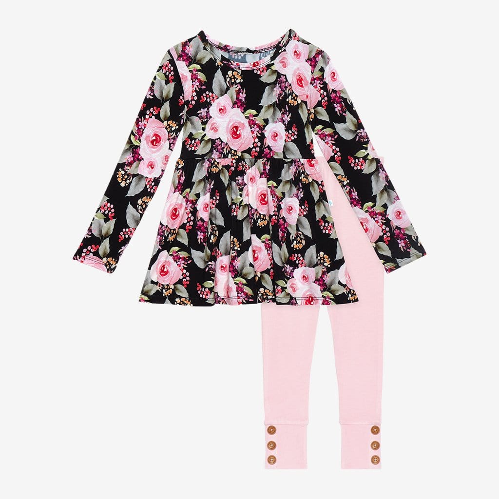 Milana Long Sleeve Peplum Legging Set