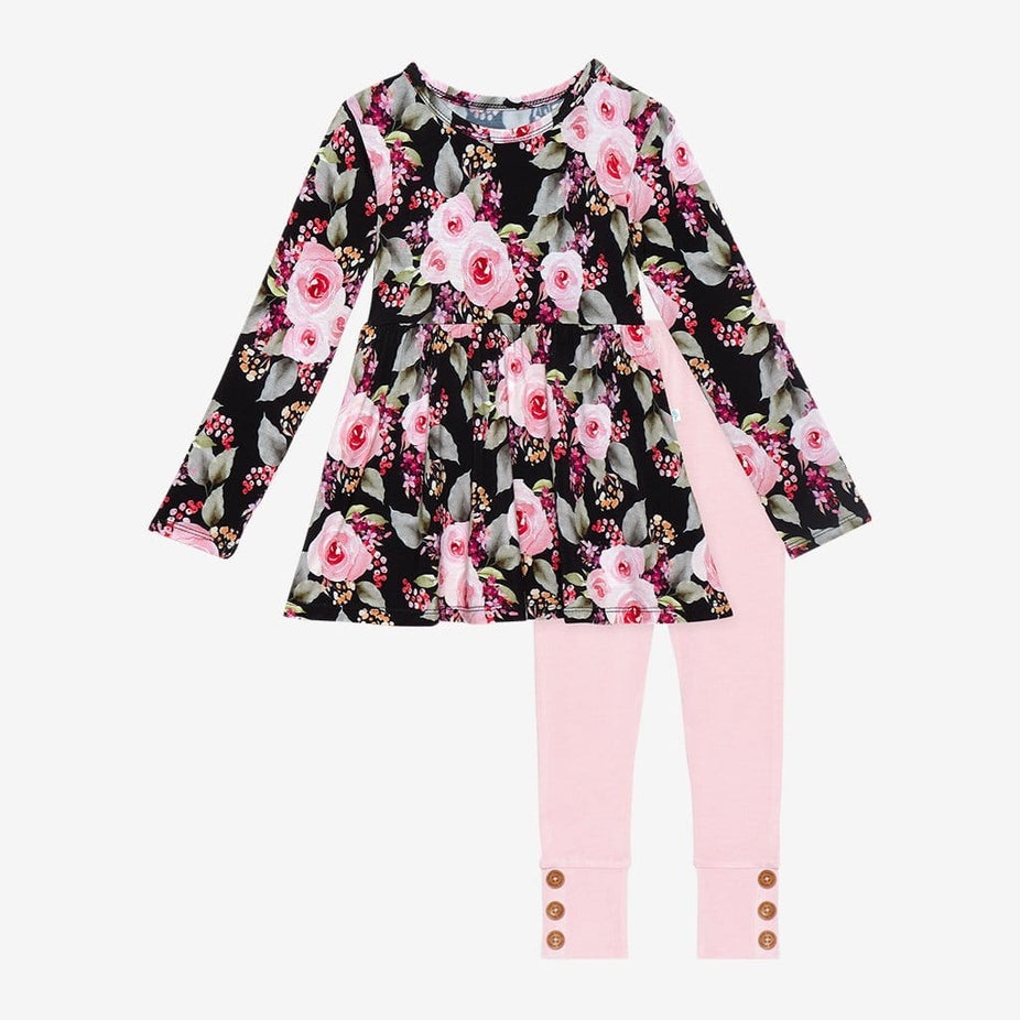 Milana Long Sleeve Peplum Legging Set