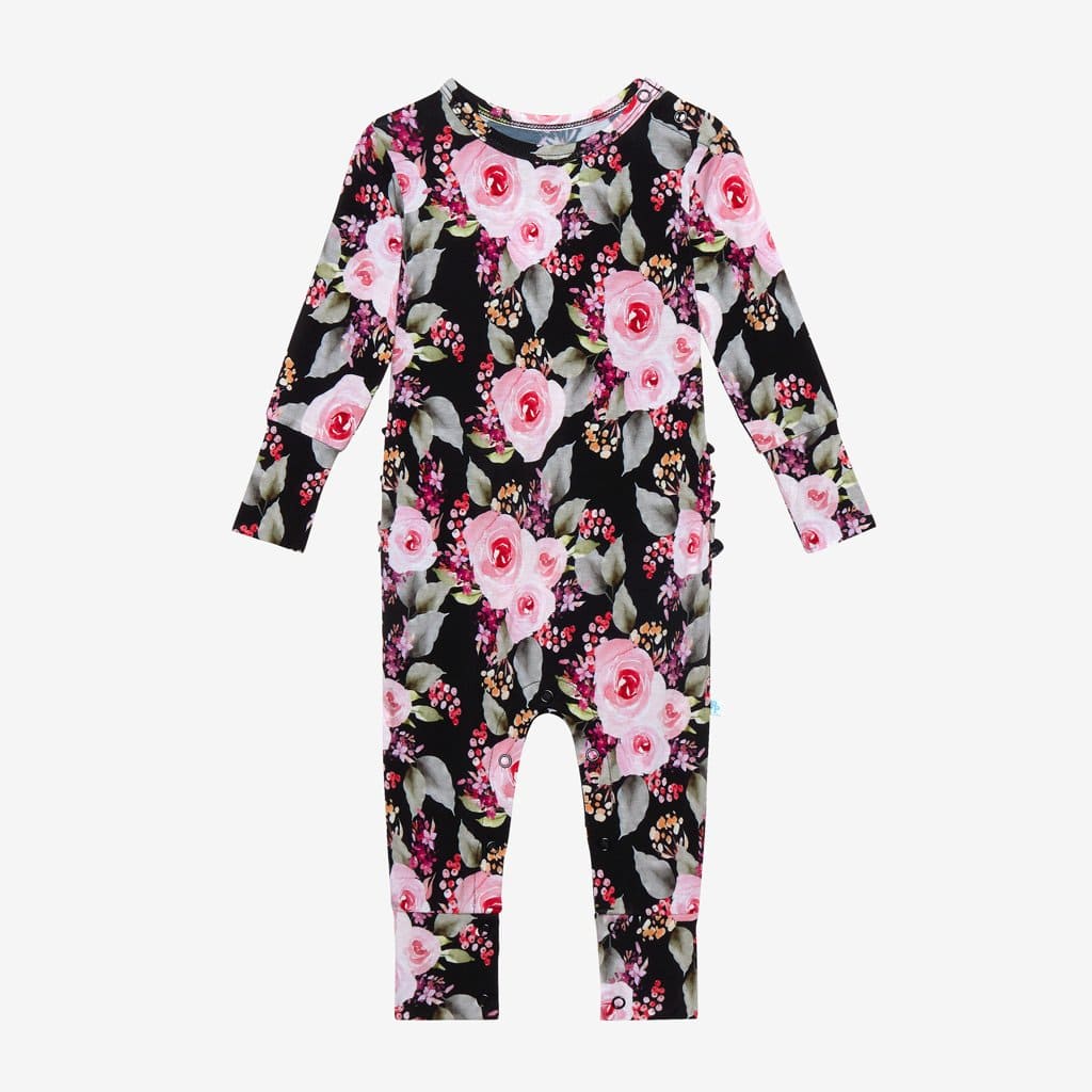Milana Long Sleeve Ruffled Romper