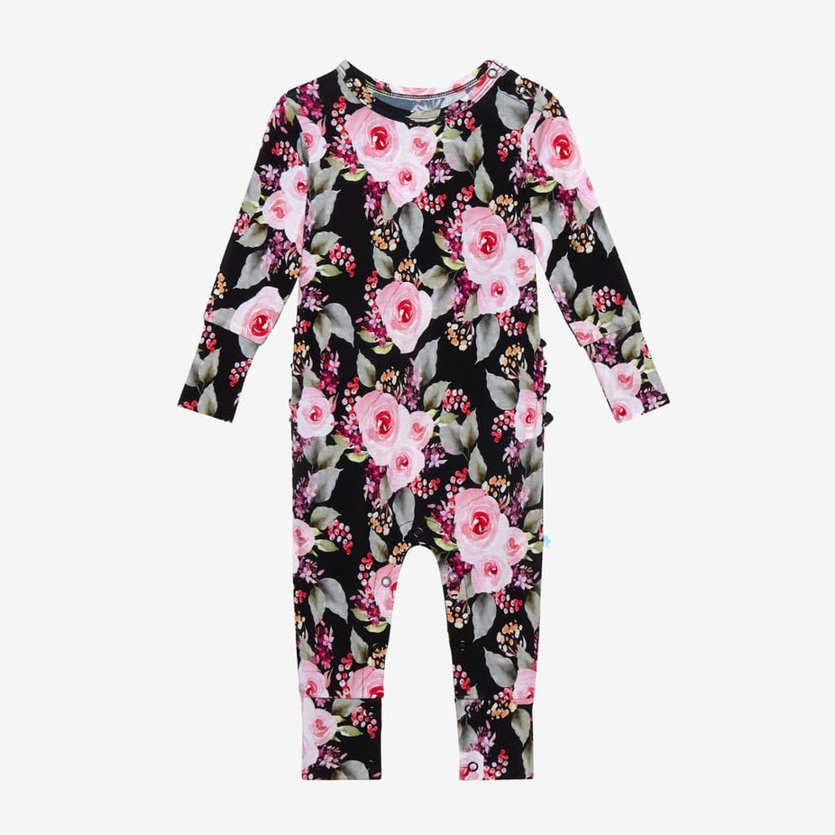 Milana Long Sleeve Ruffled Romper