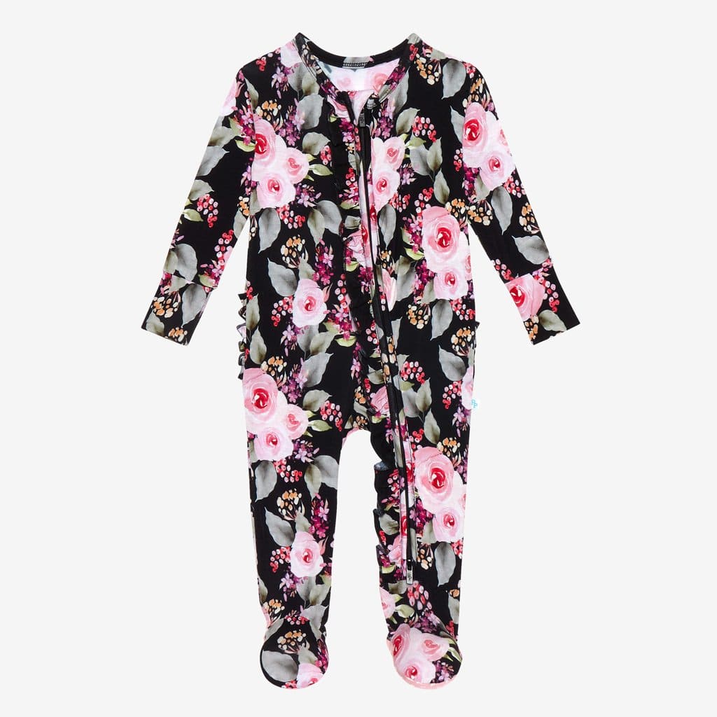 Milana Footie Ruffled Zippered One Piece