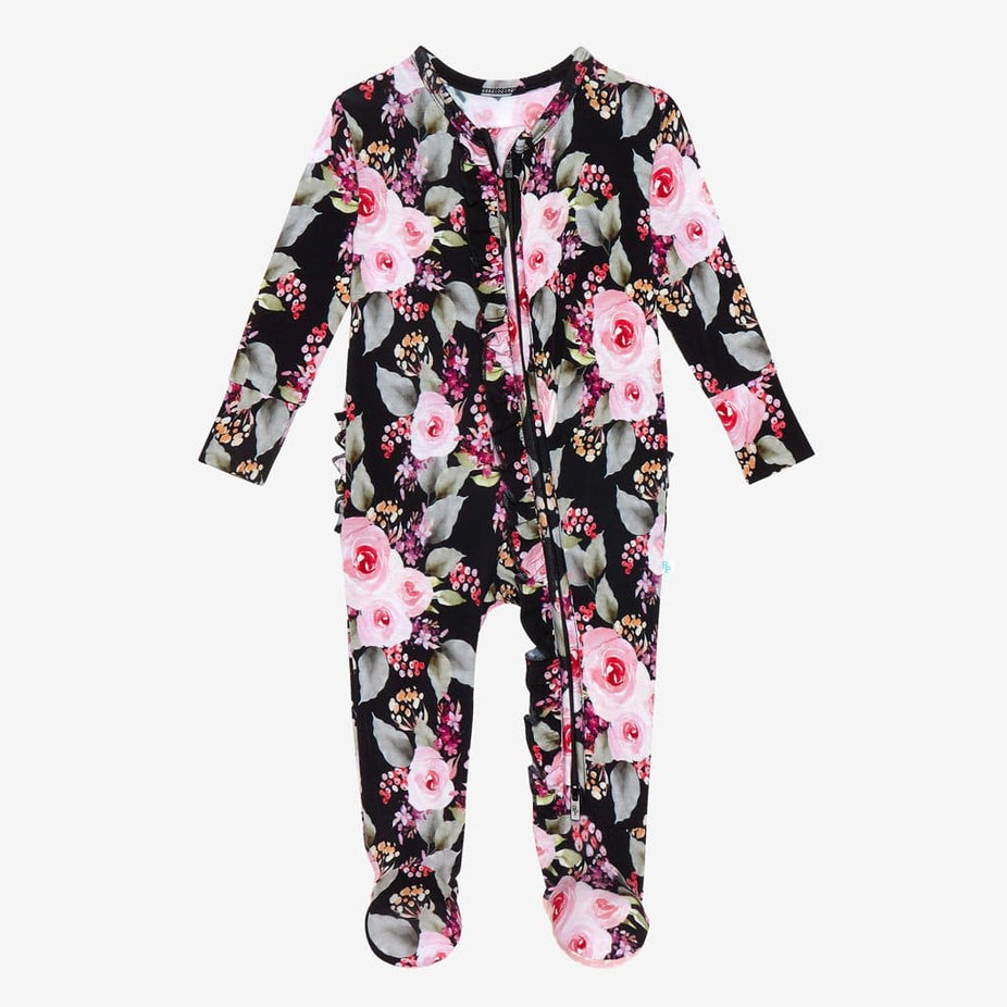 Milana Footie Ruffled Zippered One Piece