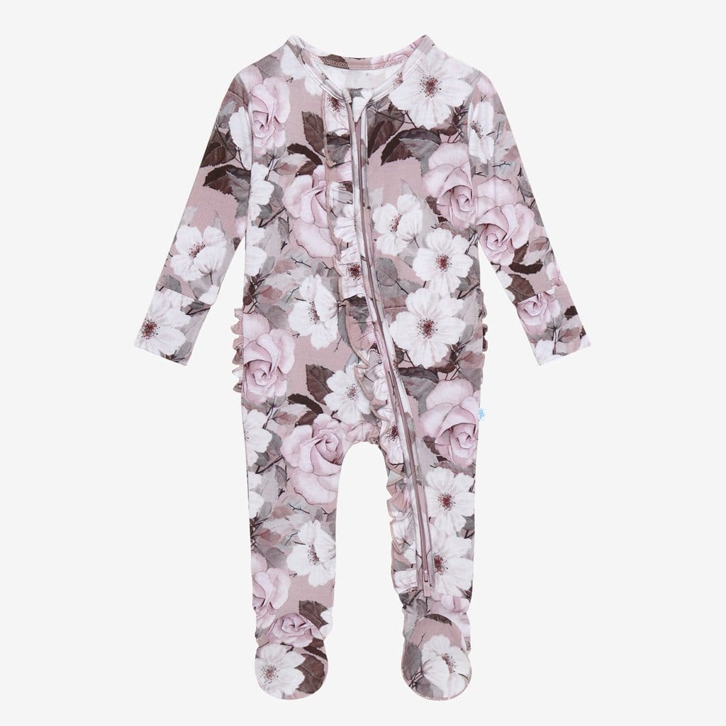 Nikki Footie Ruffled Zippered One Piece