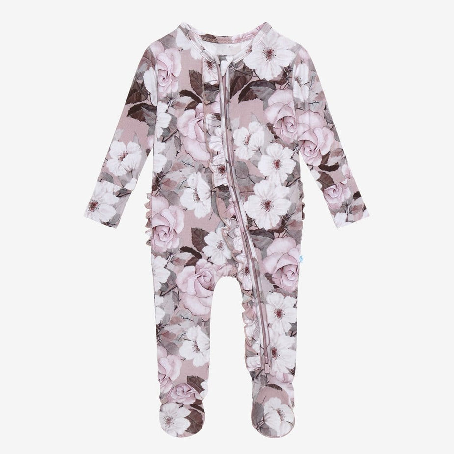 Nikki Footie Ruffled Zippered One Piece