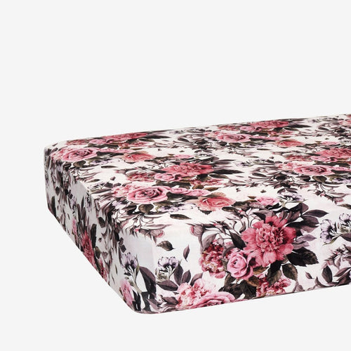 Rima Pink Floral Crib Sheet