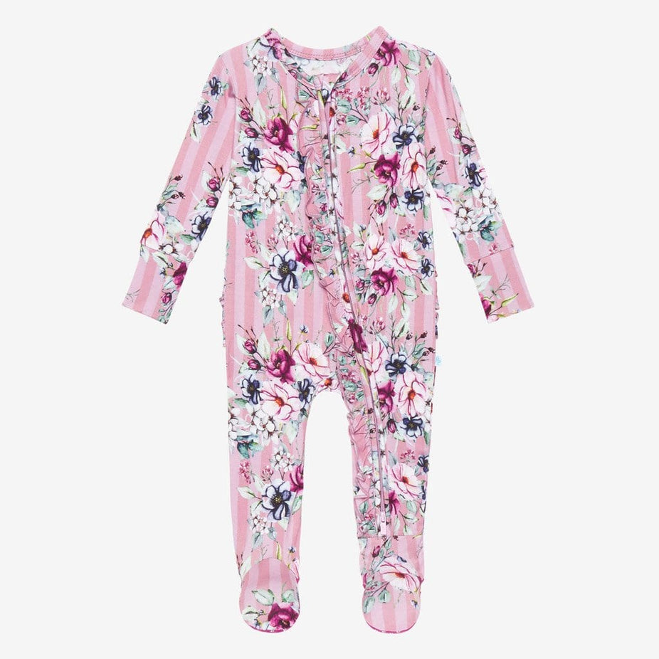 Rosalyn Footie Ruffled Zippered One Piece