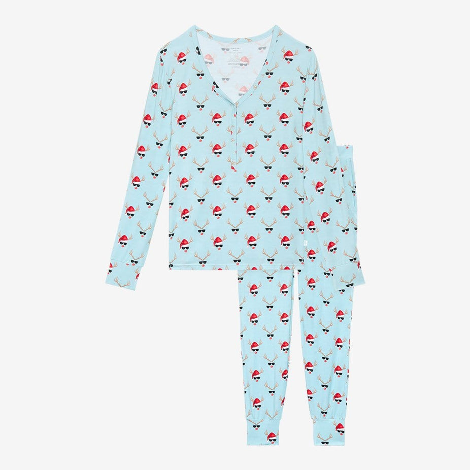 Rudy Women's Long Sleeve Loungewear with Reindeer Print