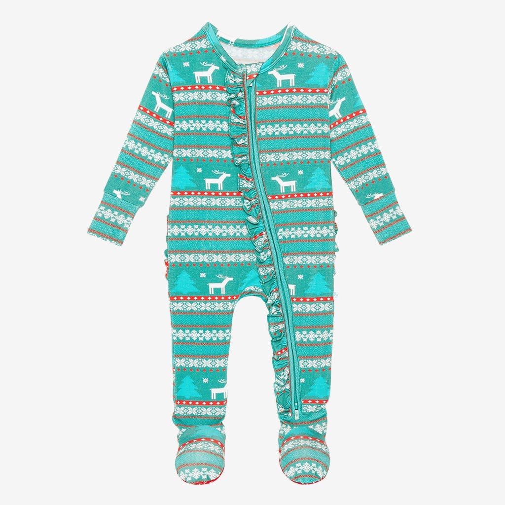 Sebastian Footie Ruffled Zippered One Piece