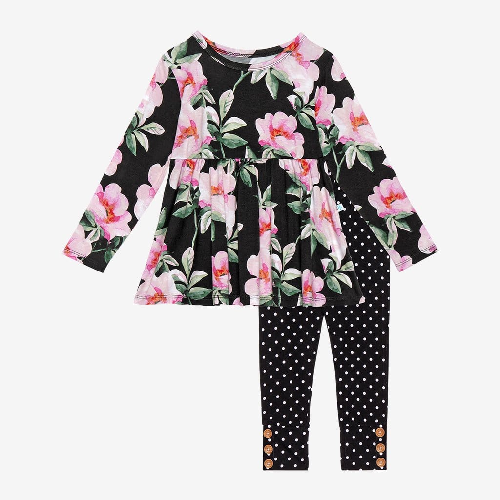 Tenni Long Sleeve Peplum Leggings Set