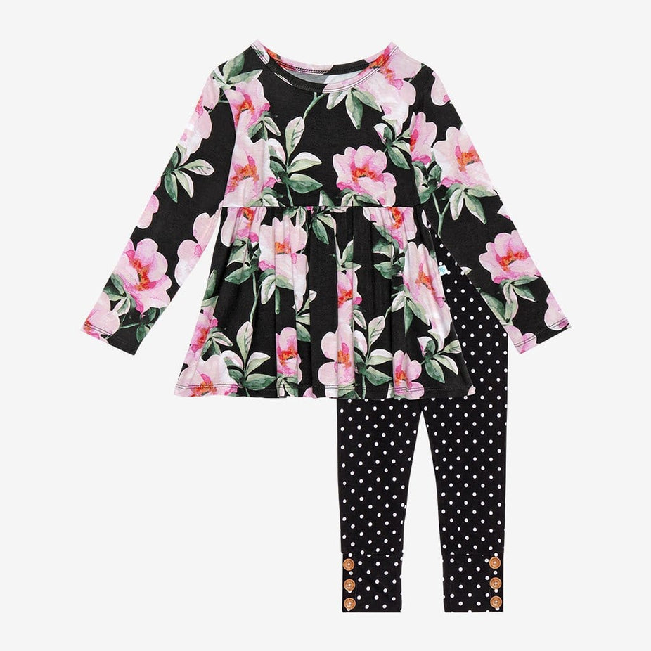 Tenni Long Sleeve Peplum Leggings Set