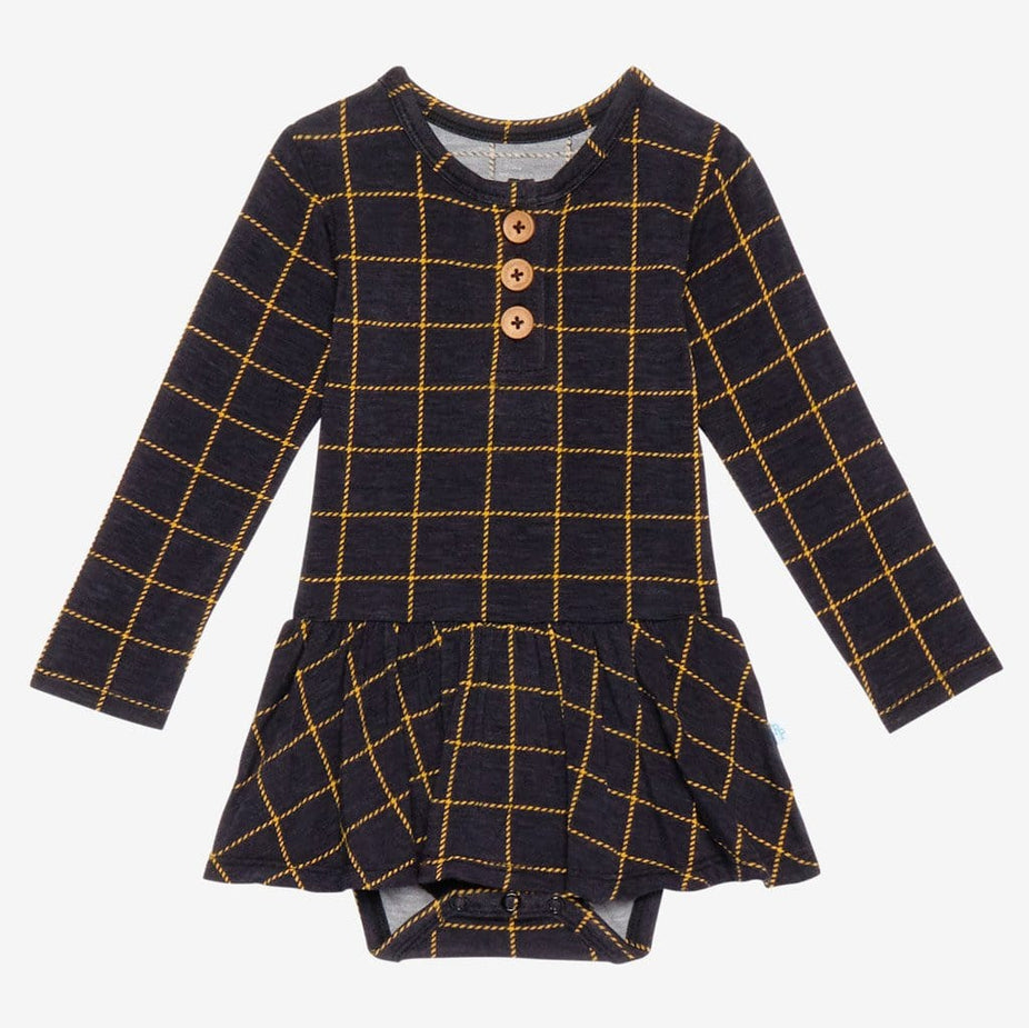 Tucker Long Sleeve Henley Twirl Skirt Bodysuit