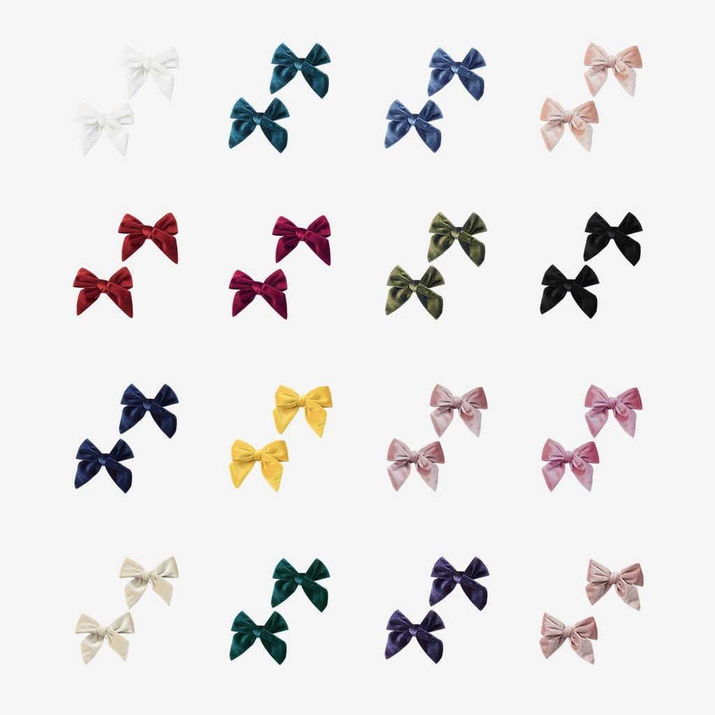 Velvet Bow Hair Clips