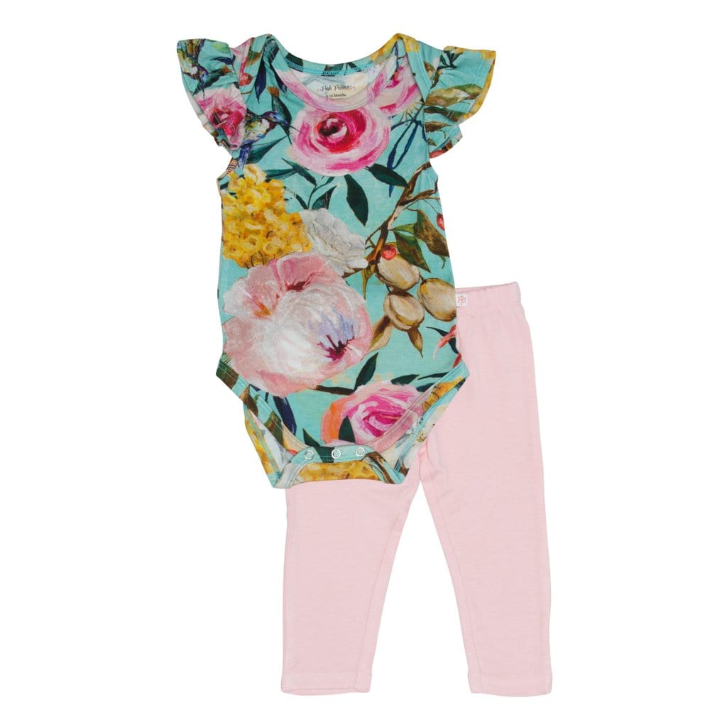 Tuscan Teal Bodysuit & Pants Set