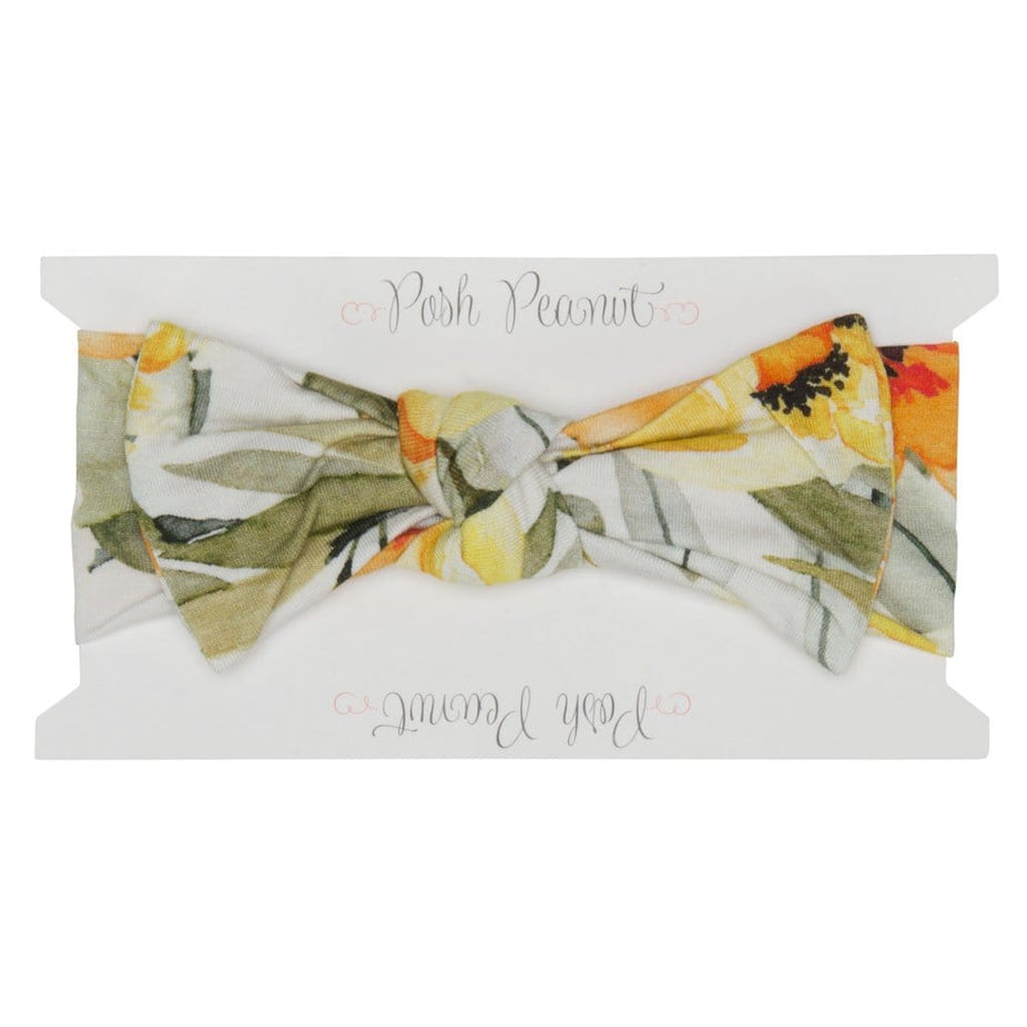 Mustard Orange Floral Headwrap