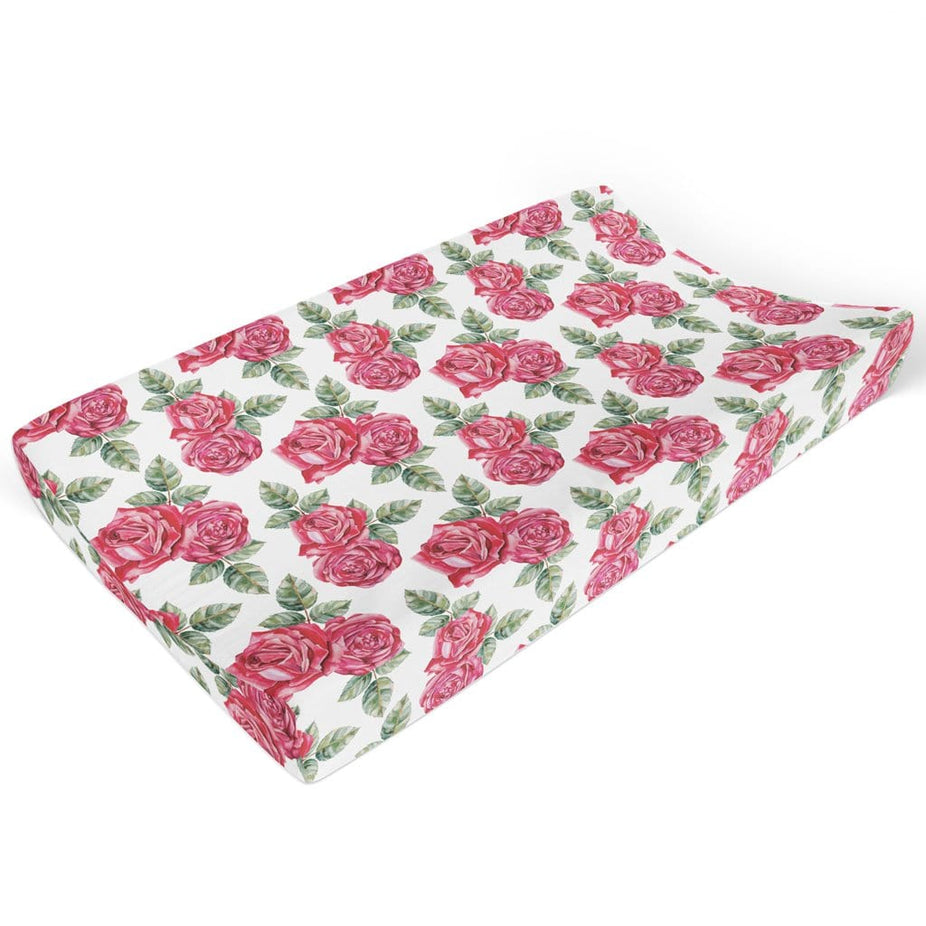Dolce Red Rose Changing Pad Cover