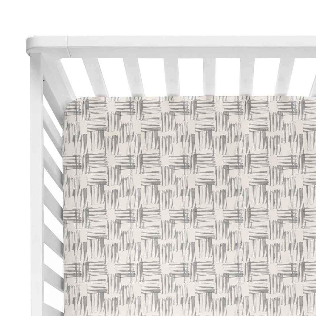 Rivers Gray Crib Sheet