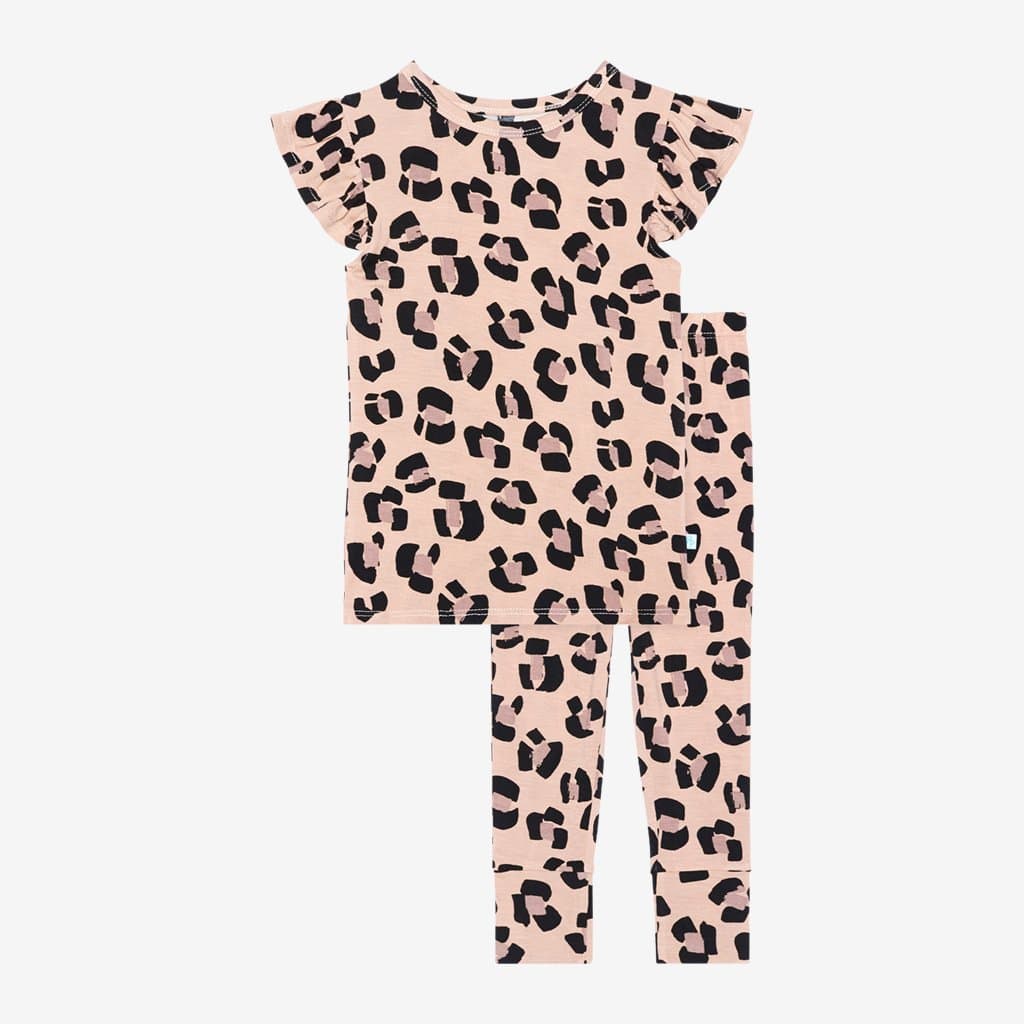 Sasha ruffled cap sleeve pajamas