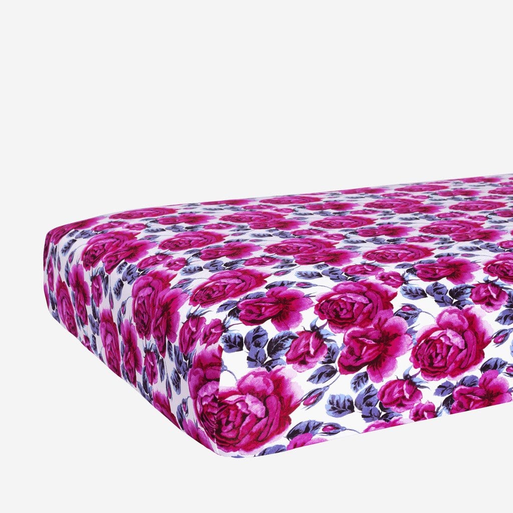Violet crib sheet