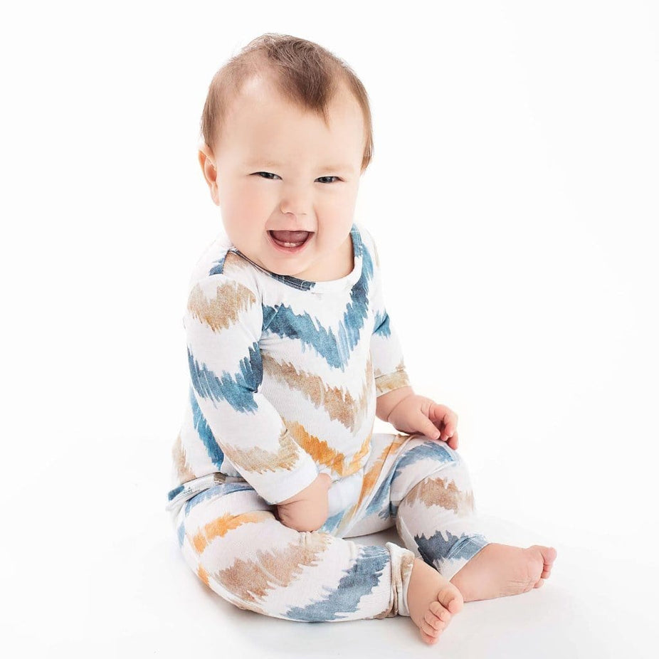 Neutral Watercolor Chevron Pajamas