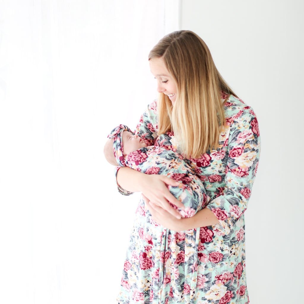 Mint Floral Robe