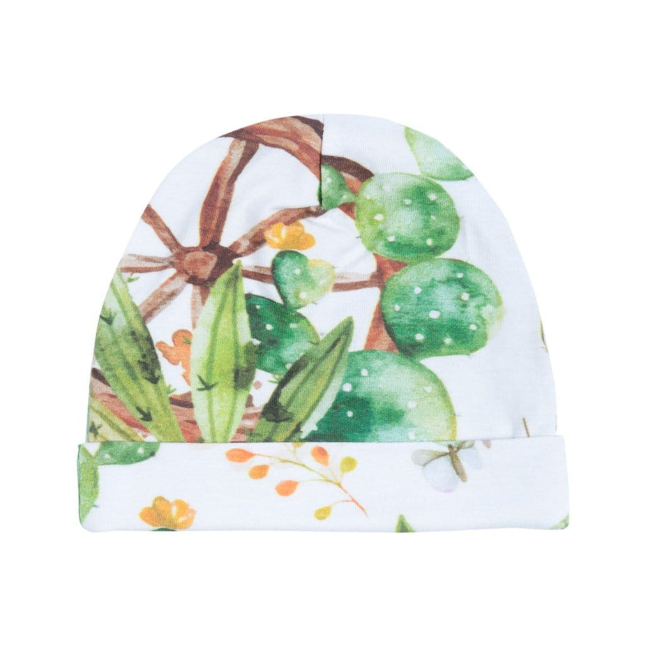 Cactus & Wooden Wheel Beanie
