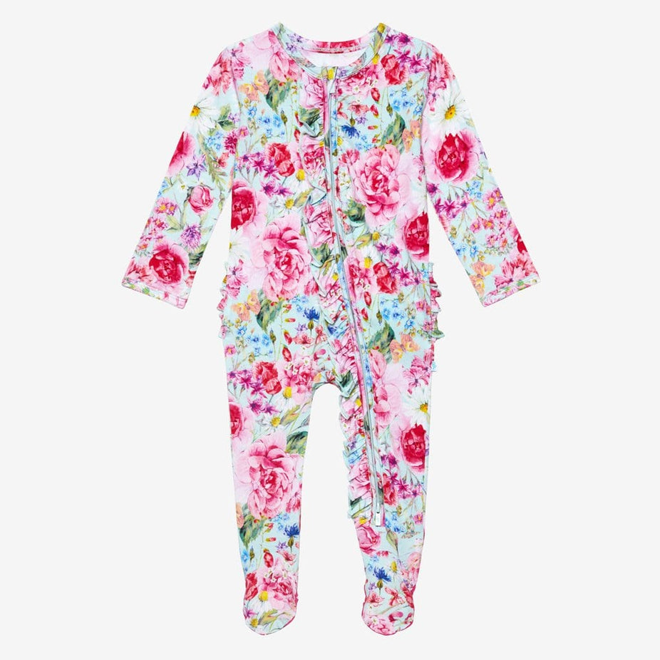 Alice Footie Ruffled Zippered One Piece