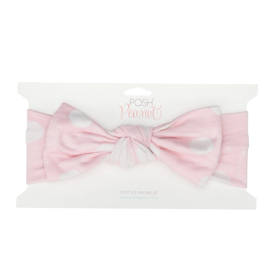 Posh-Peanut-Viscose-Bamboo-Stay-dry-fabric-reliably-chic-and-perfectly-practical-uniquely-designed-of-a-kind pink polka dot headwrap