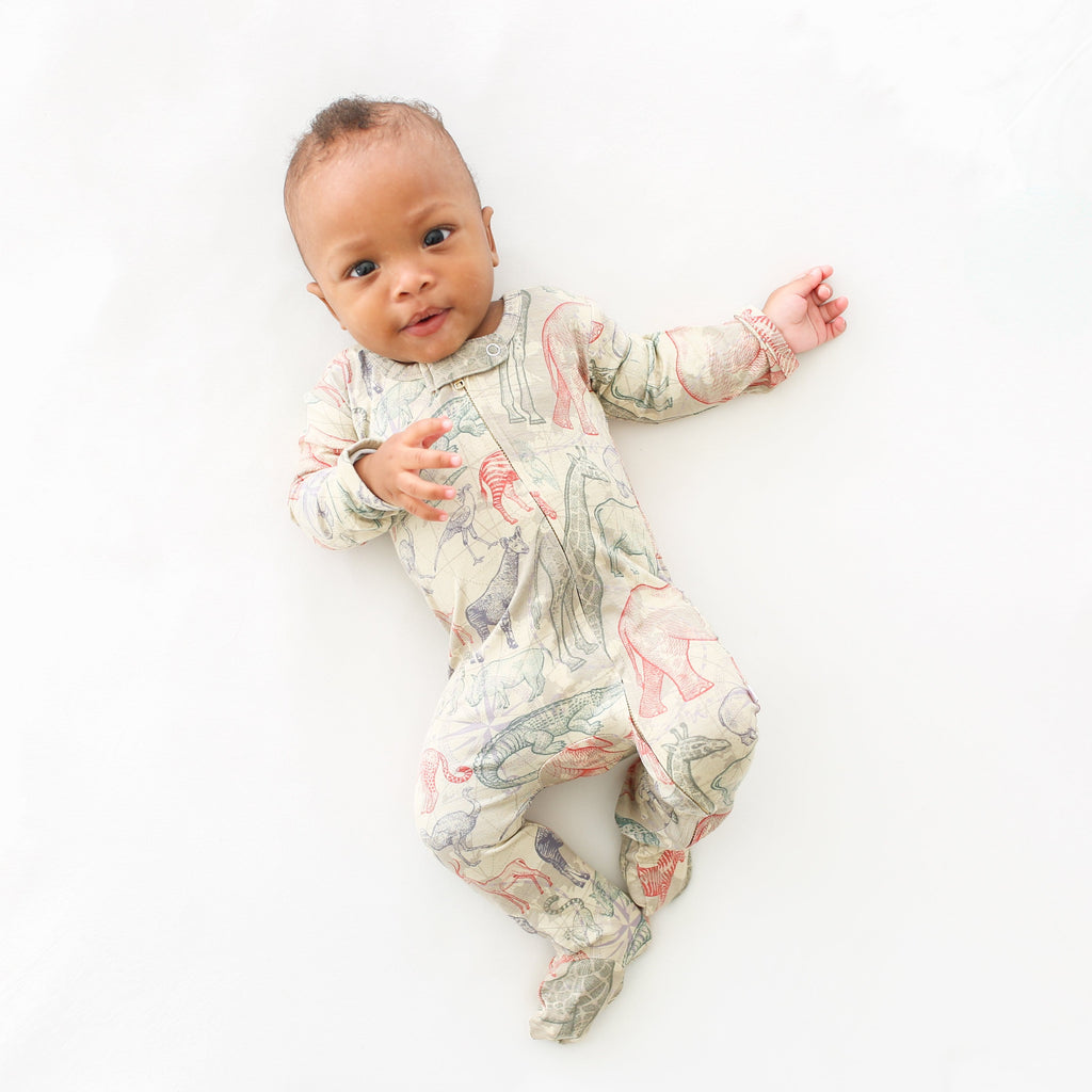 Safari Footie Zippered One Piece
