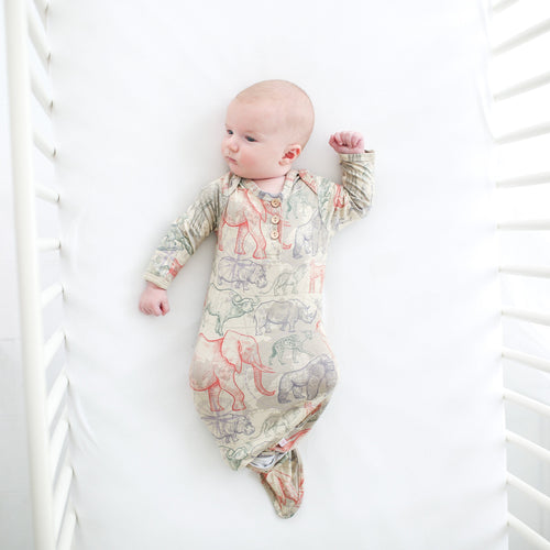 Safari Button Knotted Gown