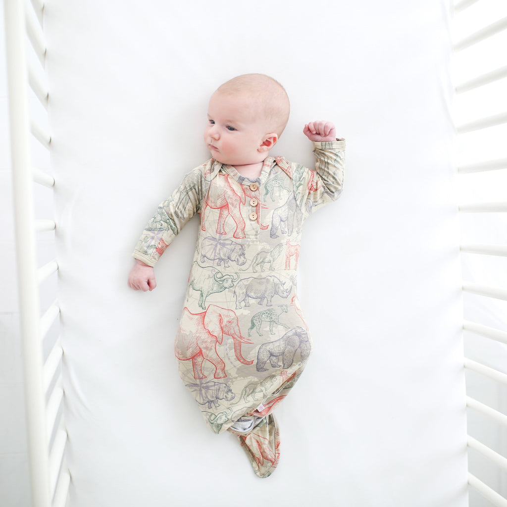 Safari Button Knotted Gown