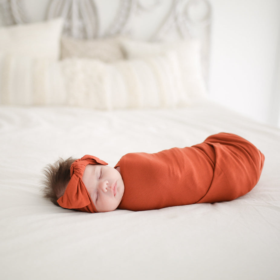 Rust Swaddle Headband Set