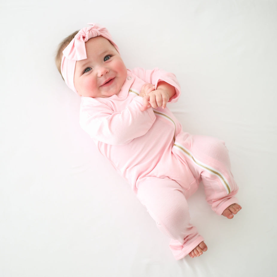 Pink Zippered One Piece