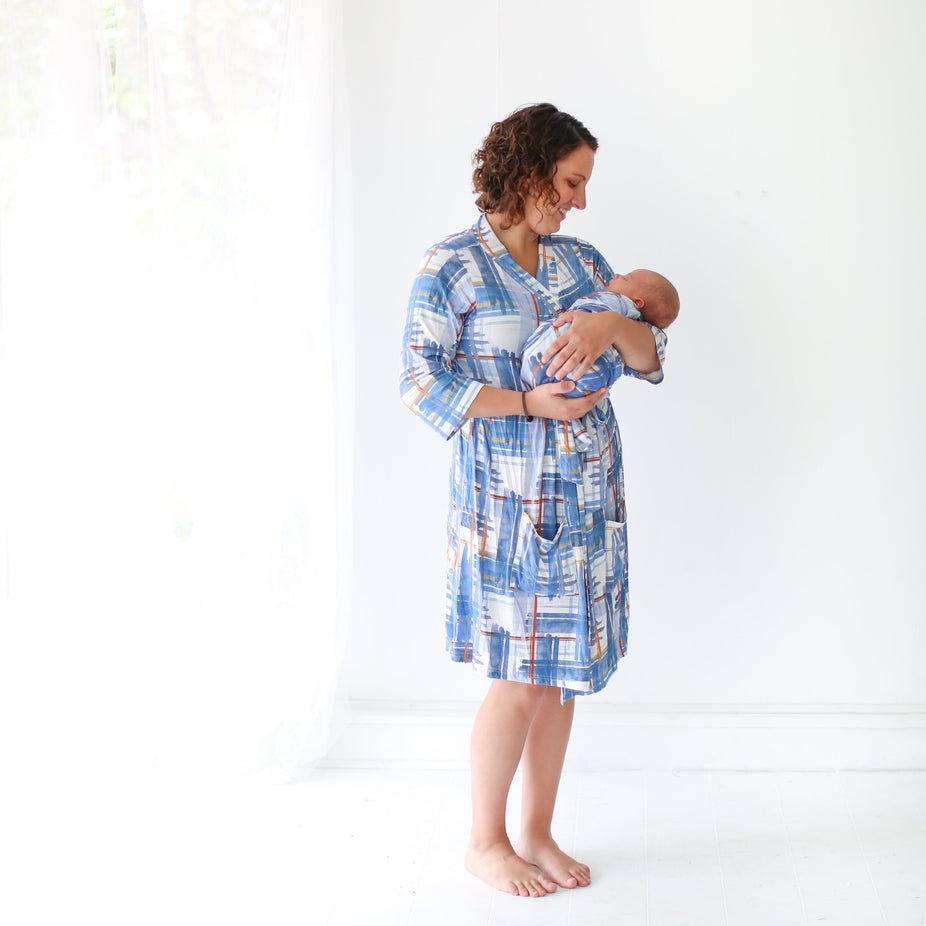 Blue Plaid Robe