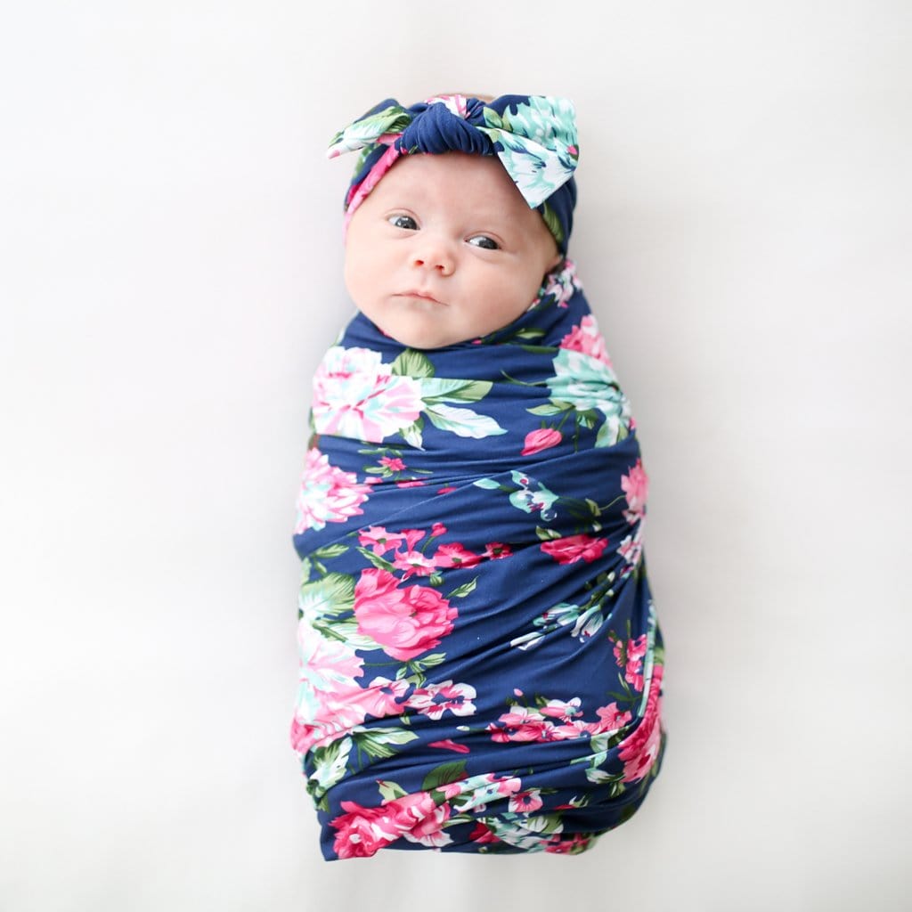 floral baby swaddle