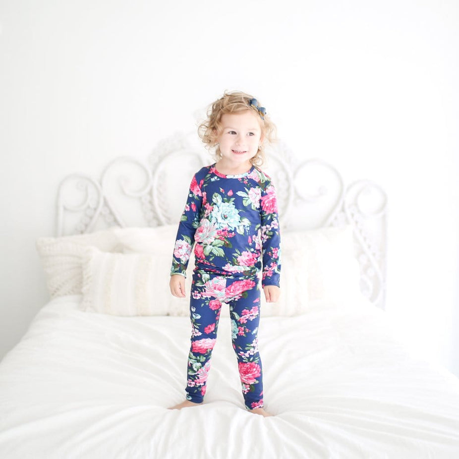 Navy Floral Pajamas