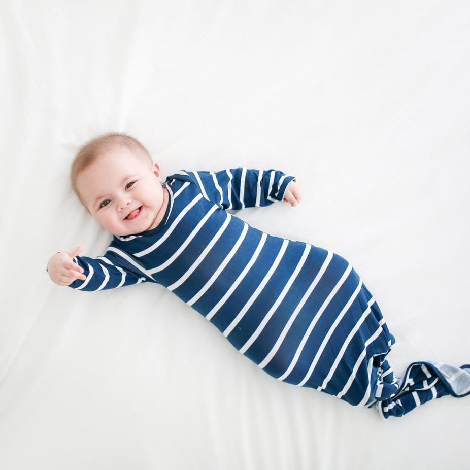 Sailor Blue & White Stripe Knotted Gown